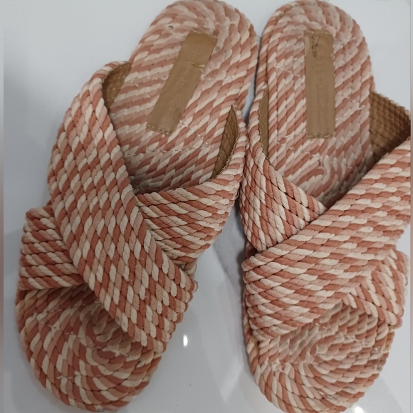 Salt And Umber Rope Slilde Sandals - Picture 3 of 5